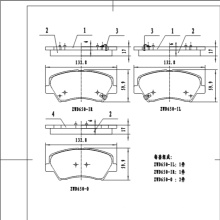 ZWD650 front disc brake pads auto brake pads for hyundai brakes pad for hyundai